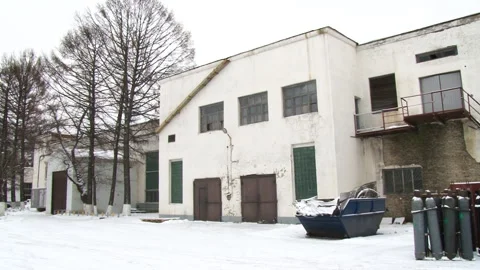Factory in Winter Stock Footage 341268218