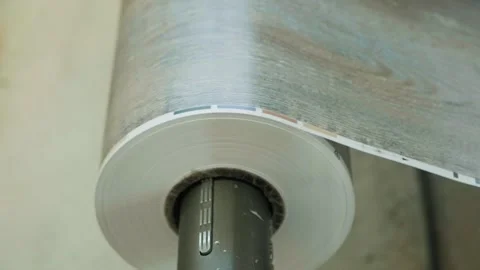 Factory, wood flooring, roller, rolling machine Stock Footage 280169019