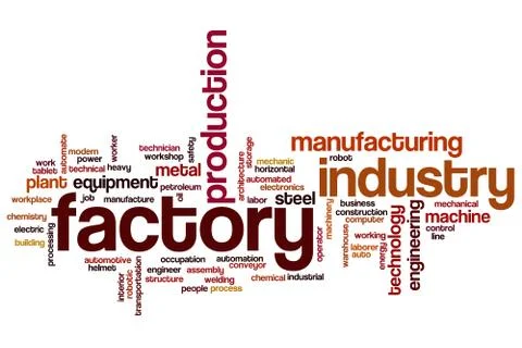 Factory word cloud Stock Illustration