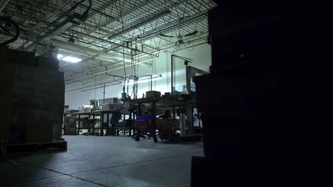 Factory Work Bench Parallax - 4K 24fps Rec709 Stock-Footage 104425847