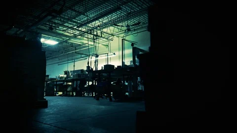 Factory Work Bench Parallax - 4K 24fps Stylish Grade Stock-Footage 104425877