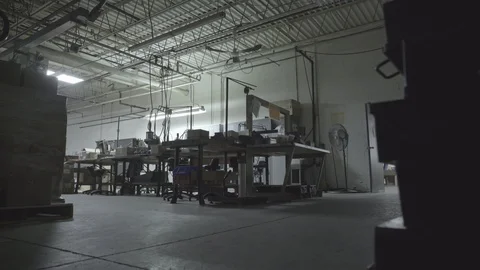 Factory Work Bench Reveal - 4K 24fps Slog2 Stock-Footage 104266273