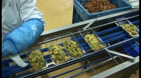 Factory worker on assembly line Stock Footage 18547268