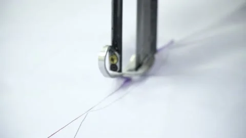Factory worker cutting of fabric in factory. Used the razor machine for cutti Stock Footage 166046627