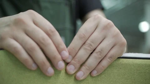 Factory worker fastens pillow lock Video stock 127957448