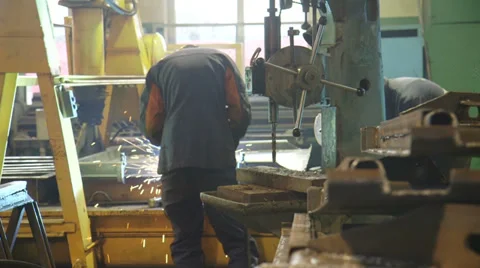 Factory Worker Stock Footage 33326647