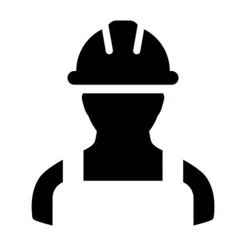 Factory worker icon vector male construction service person profile avatar イラスト素材