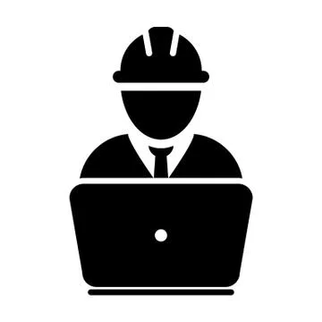 Factory worker icon vector male construction service person profile avatar Stock Illustration
