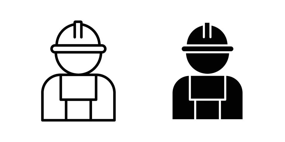 Factory Worker Icon for web projects Stock Illustration