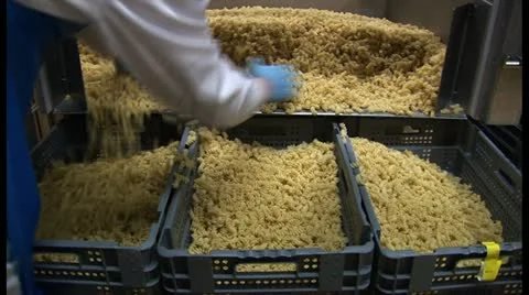 Factory worker, pasta Stock Footage 18546440
