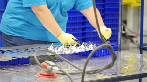 Factory Worker Pulling Metal 動画素材 48132139