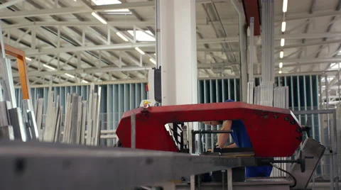 Factory worker using machines while at work Stock Footage 63032407