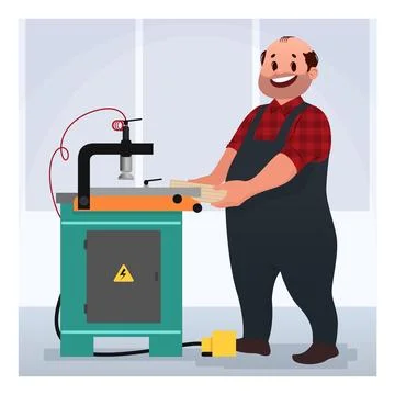 Factory worker. Vector illustration Stock Illustration