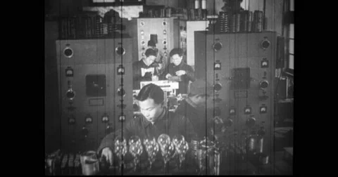 Factory worker working in electrical equipment manufacturing factory Stock Footage