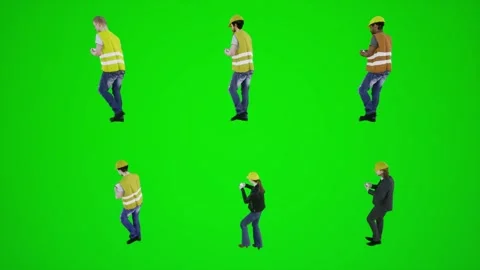 Factory workers and engineers walking in the factory and looking at the phone 스톡 동영상 252661738