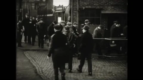 Factory workers leaving for home Stock Footage 44571861