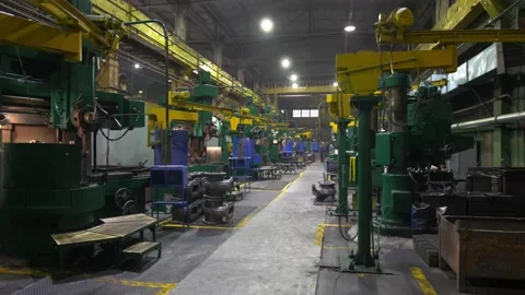 Factory workspace, workshops, working hours at the process plant Stock Footage 149970899