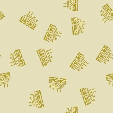 Factory wover river glyph vector seamless pattern イラスト素材