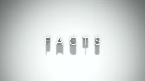 Facts 3D title animation with shadows on a white background Stock Footage 297274598