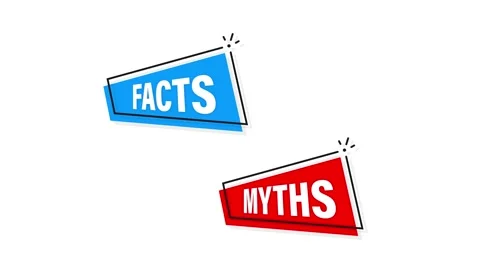 Facts And Myths Bubble Isolated On White... | Stock Video | Pond5