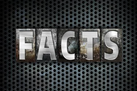 Facts Concept Metal Letterpress Type Stock Illustration