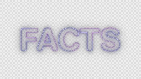 Facts neon effects, text animation on transparent background Vidéo 303500308
