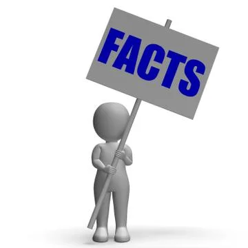 Facts protest banner shows request for answers Stock Illustration