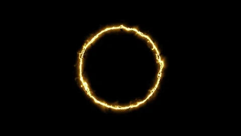 Factual ring circle neon animation isolated on black background 스톡 동영상 329502834