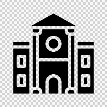 Faculty building icon. with a soild style. Vector illustration. Stock Illustration