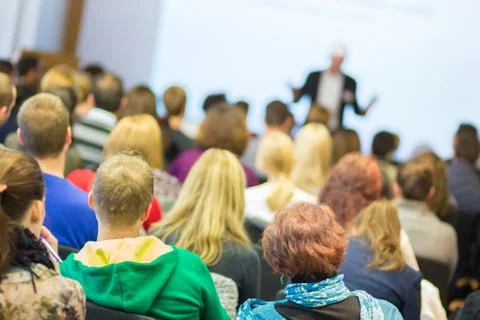 Faculty lecture and workshop. Stock Photos