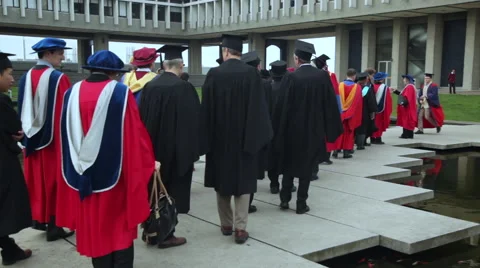 Faculty procession SFU graduation. Stock Footage 45499684
