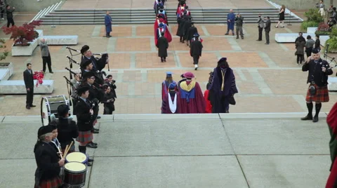 Faculty procession SFU graduation. Stock Footage 45499750