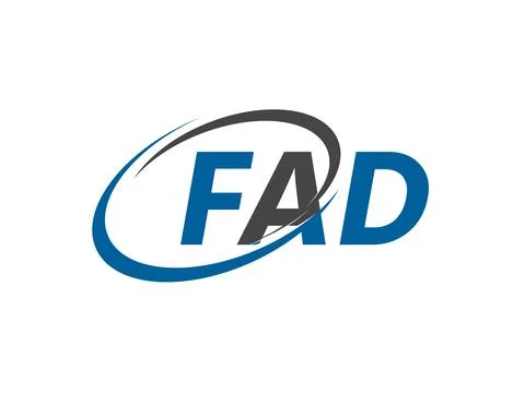 FAD initial letter logo design, vector template Stock Illustration