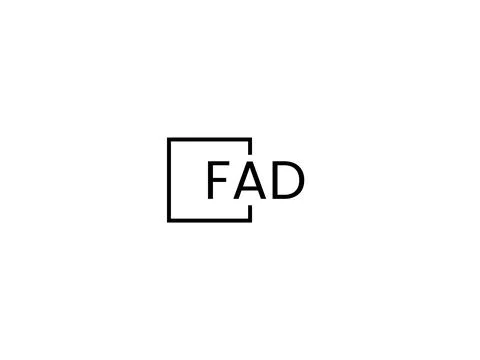 FAD letter initial logo design vector illustration Stock Illustration