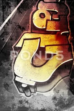 Fade blue abstract background over old dirty wall, urban hip hop background g Stock Illustration
