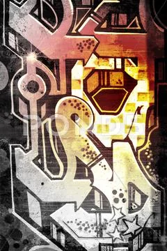 Fade blue abstract background over old dirty wall, urban hip hop background g Stock Illustration
