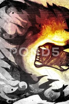 Fade blue abstract background over old dirty wall, urban hip hop background g Stock Illustration