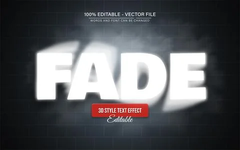 Fade blur text effect editable Stock Illustration