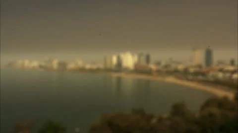 Fade into city scape Stock Footage 12761259