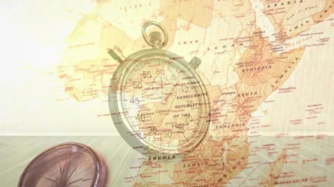 Fade-in revealing stopwatch rotating clockwise ticking toward 60s mark to show Stock Footage 317465730