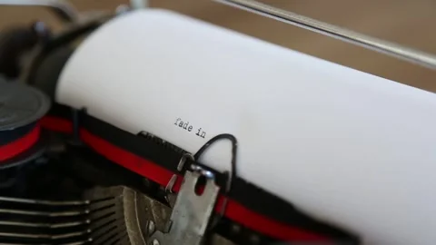 Fade In - Typed On Vintage Typewriter Stock Footage 338028214