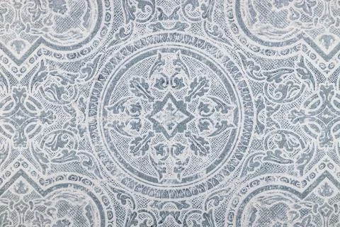 Faded damask vintage tapestry pattern background Stock Photos