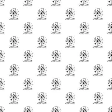 Faded dandelion pattern seamless vector Stock Illustration