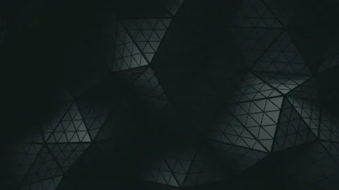 Faded low poly triangulated surface seamless loop 3D render Stock Footage 137219061