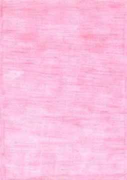 Faded pink rectangle sheet of paper colored with pencil. Stock Photos