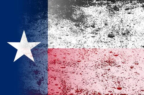 Faded Texas State Flag Stock Illustration