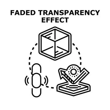 Faded transparency effect concept applying digital layers Stock Illustration