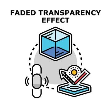 Faded transparency effect concept applying digital layers Stock Illustration