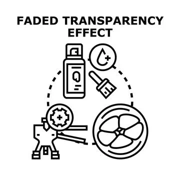 Faded transparency effect concept vector illustration Illustration