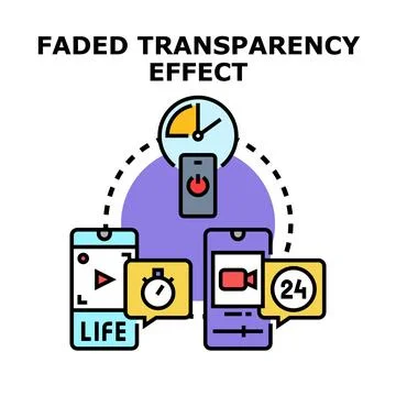 Faded transparency effect concept vector illustration Stock Illustration